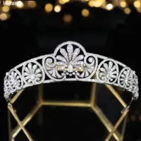 CZ CZ Cubic Zirconia Queen Luxury Royal European Princess Tiaras Zircon Crowns Wedding Bridal Prom Pageant Accessorents