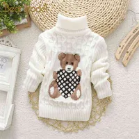 Девушки мода вязаные свитера зимние дети мультфильм шаблон свитер малыш теплая одежда Прекрасный наряд 1 8Y 210429