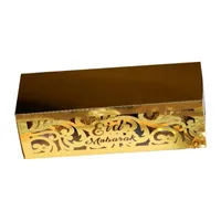 Geschenk Wrap 50 stücke Eid Mubarak Aushöhlen Schokoladenboxen Muslim Ramadan Party Papierkiste