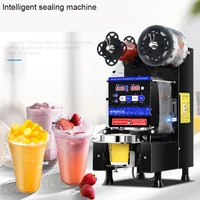 480W tam otomatik ticari fincan mühürleyen kahve fincanı yapıştırma makinesi süt çay yapıştırma makinesi plastik kağıt bardak sızdırmazlık makinesi