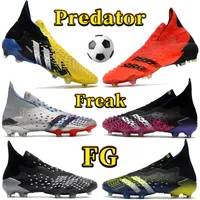 Predator Freak + FG Men Fútbol Clases de fútbol Zapatos de fútbol de lujo Botas de Fútbol Showpiece Pack Bright Yellow Silver Black Fuchsia Mens Designer Sneakers Entrenadores