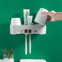 Ganchos Rails Toothbrush Holder Nordic Wind Vento Casal Casal Duplo Copo Banheiro Home Storage Rack