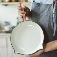 パンエナメルフライパンかわいいディープスティッククレープメーカーSarten Tortilla Saucepan鋳鉄フライパンOllas de Cocina Cookware EF50JG