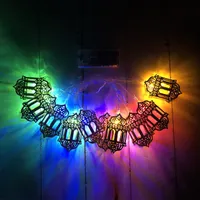 Eid Mubarak Curtain LED Light String Room Decoration Akcesoria Dekoracyjne Wakacje Latarnia Oświetlenie Spadek
