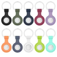 For Airtags Liquid Silicone Protective Sleeve Cover Case Locator Tracker Anti-lost Device Keychain Anti-sweat 10 colors availablea13