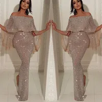 Seksowne Bling Cekinowe suknie wieczorowe Sweetheart Crystal Mermaid Prom Dress Saudi Arabia Plus Size Pageant Suknie Vestdios de Novia 2022