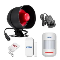 Sistema de segurança autônomo Kerui Sensor de movimento sem fio Buzina de sirene local com até 100db kit de alarme
