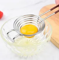 스테인레스 스틸 계란 분리기 Yolk 분기 계란 화이트 분리 도구 긴 주방 가제트 및 액세서리 WMQ1027