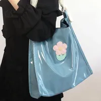أكياس مسائية Xiuya الحلو بارد إمرأة الكتف حقيبة براءات الاختراع الجلود الزهور حمل النساء الجمالية لطيف السيدات حقائب كبيرة المتسوقين 2022