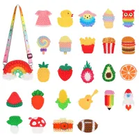 Kawaii Silicone Shoulder Bag Push Bubble Fidget Toys Wallet Bags Coin Purse Dinosaur Soft Antistress Pop Toy new