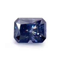 Синий цвет сияющий резки моисанит свободный алмаз с коробкой и сертификацией для колец VVS1 драгоценные камни Отличный проход Moissanter