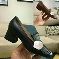 Robe chaussures classique cuir professionnel talons hauts quatre saisons chaussures de glissière rond butte perle boucle dames chaussures