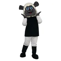 Costumi da mascotte Peluche Peluche Black Sheep Mascot Costume Cute Unisex Animal Costume Cartoon Personaggio dei cartoni animati Costume adulto Party Halloween