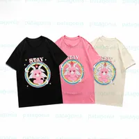 ファッションメンズかわいい天使の印刷Tシャツ男の女性半袖ピンクティーの男性ヒップホップカジュアルトップスサイズs-2xl