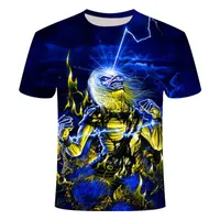 Летняя горячая распродажа металлическая футболка рок-группа 3D футболка летняя ужасная футболка 3D мужская мода футболки уличные хип-хоп стиль топы тройки