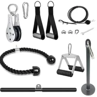 Accessoires Kabel Machine bijlagen Tricep Rouw Gym Lat Trek Daling Nuls Fitness Apparatuur Gewichtheffen Training