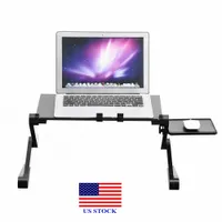 Dobrável laptop mesa mesa suporte ajustável almofadas de refrigeração dual fan rato boad c0044 US Stock
