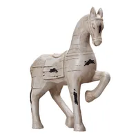 Objets décoratifs Figurines Vintage Résine Horse Sculpture Antiquaire Statue Animal Statue Accueil Décoration Frunishings Bibliothèque Affichage Ornement Art Art