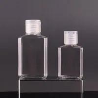 Botella de plástico de PET vacío de 30 ml de 60 ml con contenedores reutilizables de la tapa de la tapa para el viaje del viaje de negocios al aire libre del viaje