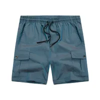 2021 Troncos de natación estiramiento Hombre Casual Shorts Verano Seco rápido Pantalones cortos de playa con bolsillos Moda Hombres Carga Pantalones cortos Streetwear