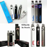 USA STOCK ECIG Vape Batteries Cookies 650MAH Variable 3 Voltages Long Standing High Quality Vaporizer D8 Cartridge Preheating Battery with Rechargeable Cable