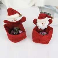 Regalo envoltura navideña tela almacenamiento cesta bolsa patrón gran capacidad decoraciones navideñas