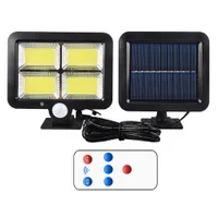 100 / 128LED Solarlicht Outdoor Motion Sensor Aufladung Solarwand Licht Wasserdichte Notfall LED LED Street Garten Porchlampe