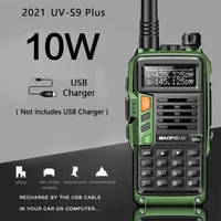Baofeng UV-S9 플러스 강력한 워키 토키 CB 라디오 트랜시버 10W 50 km 장거리 휴대용 휴대용 휴대용 업그레이드 210817