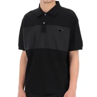 2021 Luxur Nakış Polos T Gömlek Moda Kişiselleştirilmiş Erkekler Tasarımcı Tişörtleri Yüksek Kalite Siyah ve Beyaz 100% Pamuk Mens S Giyim Boyutu M-XXL