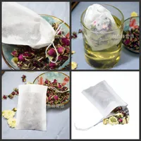 Bolsas de filtro de chá Natural Natural Saco de Chá de Chá de Chá Descartável Infusor Saco Vazio com sacos de cordão 734 K2