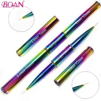 Colorful Double Head Nail Brush French Stripe Art Liner Drawing Painting Pen Gel Polish Tools Brushes