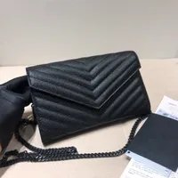 Mode Kvinnor Luxurys Designers Väskor Real Läder Handväskor Messenger Crossbody Chain Shoulder Bag Totes Wallet