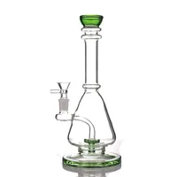 램프 디자인 Pyrex Beaker Bongs Huthah Glass Water Pipe Oil Rigs Recycler Bong Double Filter Dab Rig