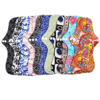 10Pcs Feminine Hygiene Washable Menstrual Pad Reusable Sanitary Napkin Mama CHARCOAL BAMBOO Cloth Panty Liner Towel Pads 32.5cm XL Night Use Mixed Color Heavy Flow