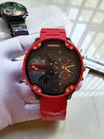 2021 뜨거운 판매 스포츠 군사 망 시계 50mm 큰 다이얼 골든 스테인레스 스틸 패션 시계 남자 럭셔리 손목 시계 Reloj de Lujo