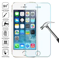 100D Transparent tempererat glas för iPhone 7 8 6 6s plus skärmskydd på 5 5C 5S SE 2020 Skyddsfilm