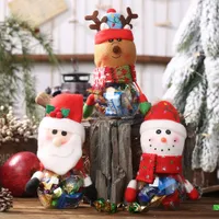 Plastic Candy Jar Christmas Theme Small Gift Bags Box Crafts Home Party Decorations Groothandel DHL