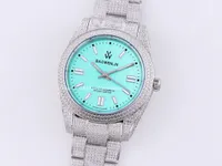 탑 시계 손목 시계 손목 시계 다이아몬드 럭셔리 디자인 41mm 디자이너 Montre de Luxe 자동 남성 및 여성 시계 방수 사파이어 스틸 밴드 팔찌 $ 300