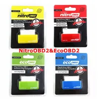 2pcs High Quality Diagnostic tool NitroOBD2 EcoOBD2 15% Fuel Save More Power ECU Chip Tuning Box For D i e s el Benzine Gasoline Car Plug Driver