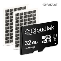 Toplu 100 paket Cloudisk Micro SD Kart 16 GB 32 GB 64 GB 128 GB 256 GB 512 GB 1 TB Sınıf 10 Gerçek Kapasiteli MicroSD Kart 1 GB 2 GB 4 GB 8 GB Sınıf 4-Sınıf 10 Hafıza Kartı