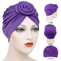 Beanie/Skull Caps Fashion Women hoeden wensen melk zijden donut hoofdband hoed ball dames geknoopte schijf bloem pullover 453