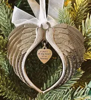 Andra Aessorieschristmas Ornament Angel Wings En bit av mitt hjärta är i himmelprydnadsmode Aessory Drop Delivery 2021 J1HJ8
