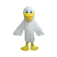 factory hot new White Pelican Mascot Costumes Cartoon Character Adult