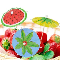Other Dinnerware Watermelon Paper Umbrella Sign Creative Small Flower Fruit Drink Juice Cocktail