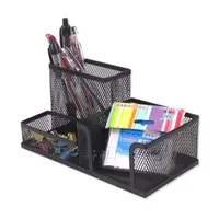 Aufbewahrungsboxen Bins Metall Organizer Mesh Desk Tisch 3 Zellen Schmuckkasten Schublade Bleistift Stifthalter Für Neufinging Tools -30