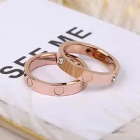 Anti Allergy Of Titanium Steel Love Rings For Women And Men's Couple Wedding Ring Jewelry Gift