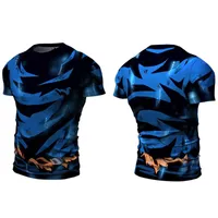 Мужские футболки аниме Гоку напечатанные футболки мужские 3D падение Tee Tee с коротким рукавом CamiSeta круглые шеи футболка мода повседневная футшевка