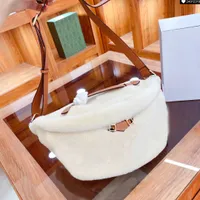 21FW designer waist bags women's luxury handbag cross body fashion with letter pattern lamb wool shoulder bagss high quality men's chest bag