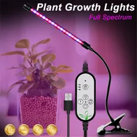 5V LED 성장 9W 18W 27W USB 타이머 Phyto 램프 전체 스펙트럼 텐트 상자 2835SMD FITO 램프 실내 식물 묘목