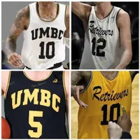 NCAA College UMBC Retrièvers كرة السلة جيرسي 34 ماكس Portmann 35 نولان Gerrity 5 Jourdan Grant 1 l.j. Owens 2 Darnell Rogers مخصص مخيط